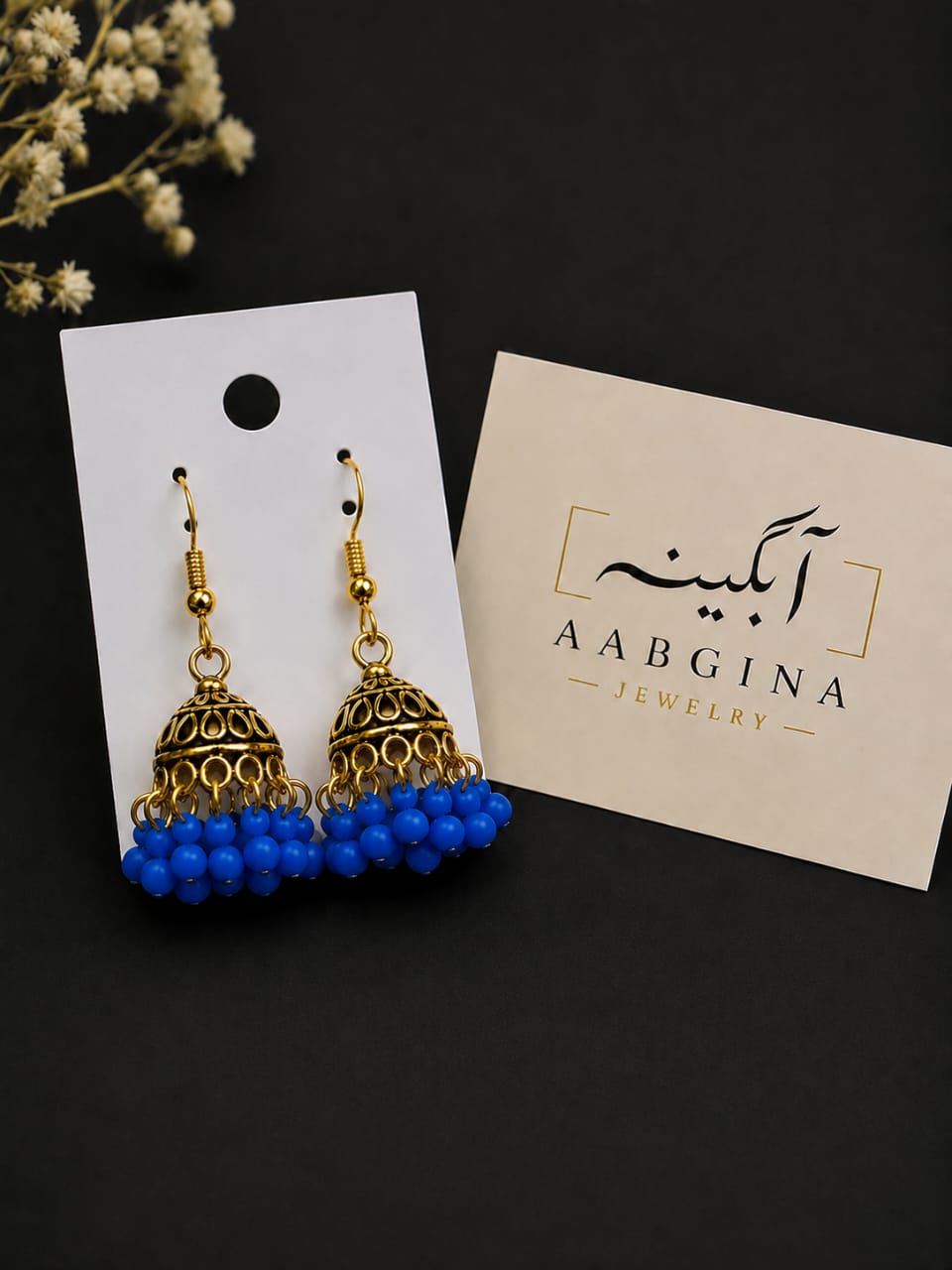 Beaded Jhumka Earrings