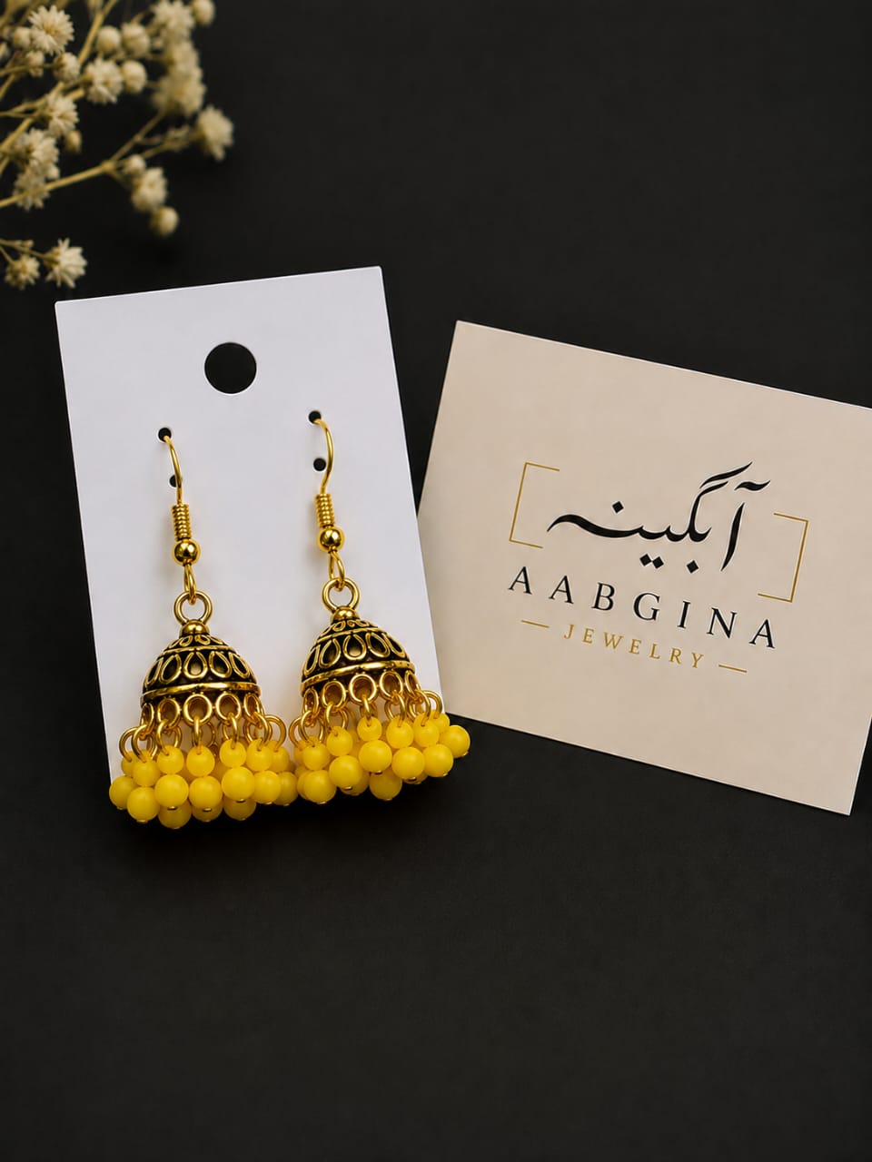 Beaded Jhumka Earrings