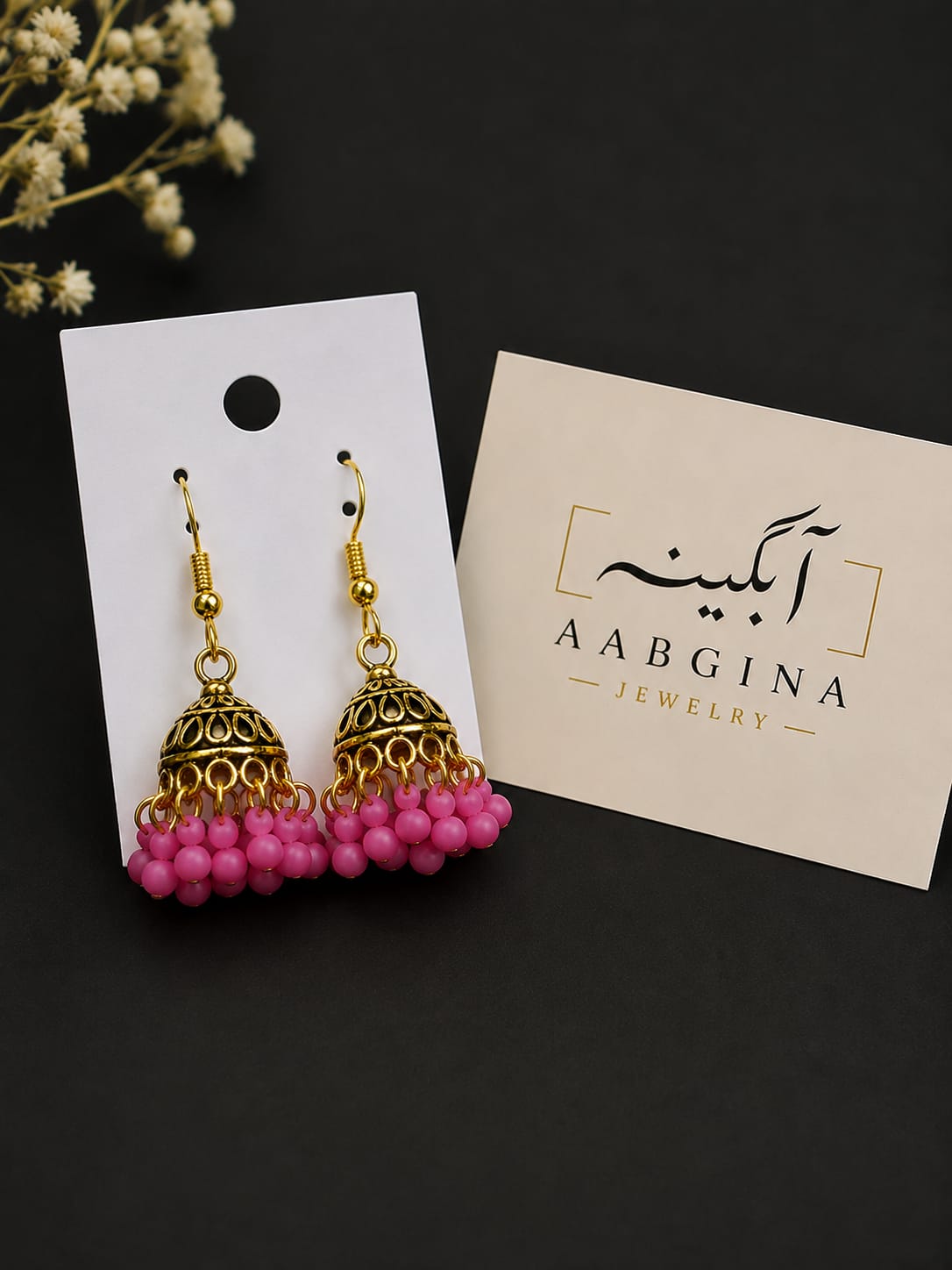 Beaded Jhumka Earrings