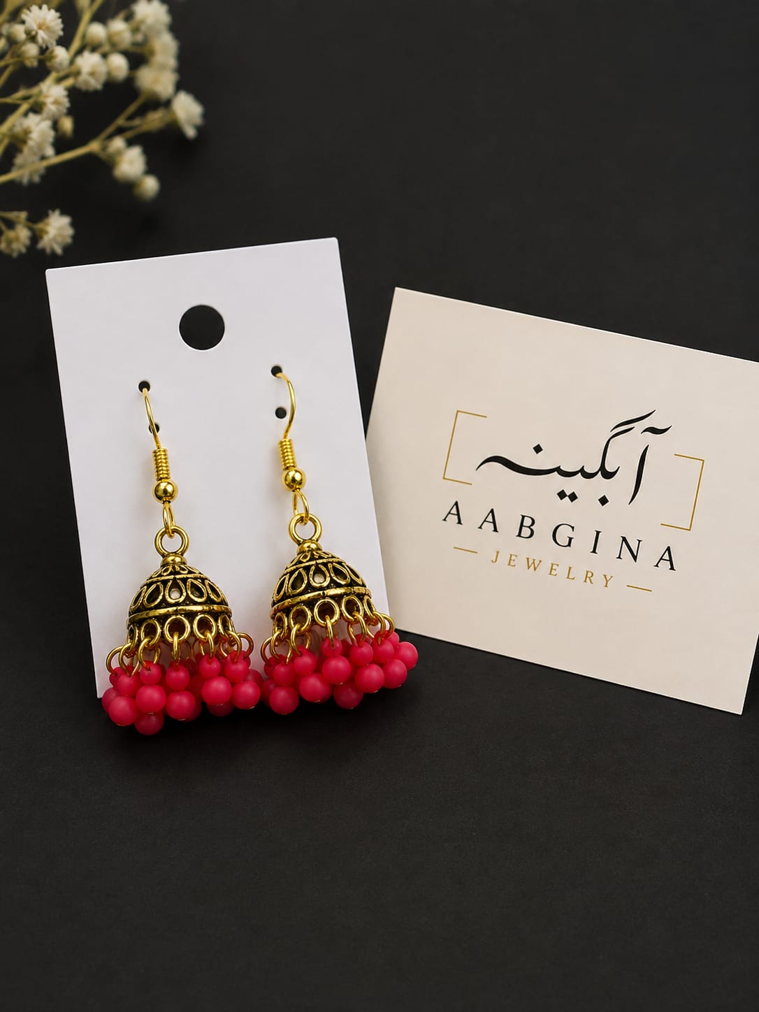Beaded Jhumka Earrings