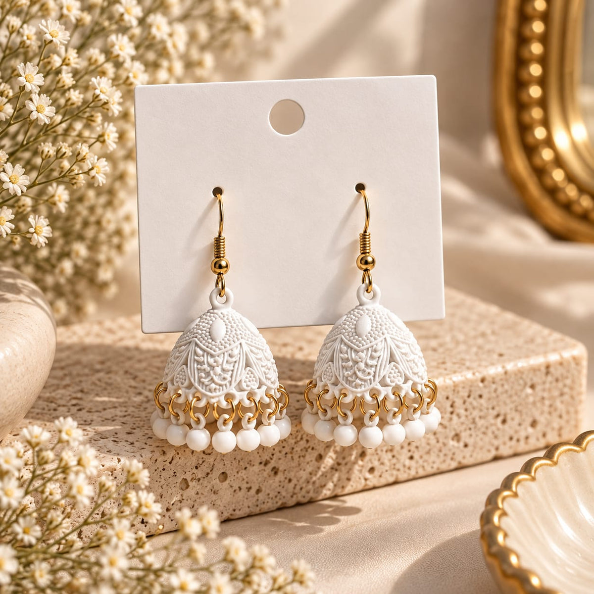 Classic Embellished Jhumka Earrings