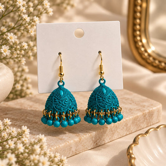 Classic Embellished Jhumka Earrings