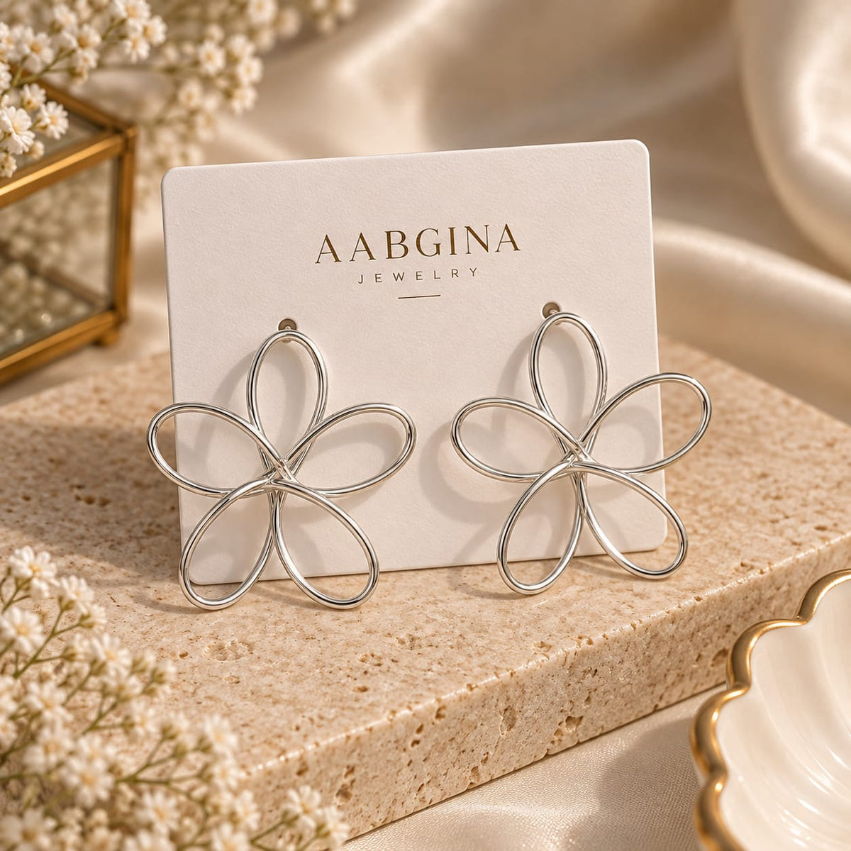 Elegant Flower Loop Earrings for Women 🌸
