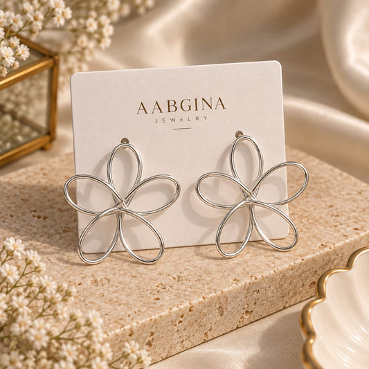 Elegant Flower Loop Earrings for Women 🌸