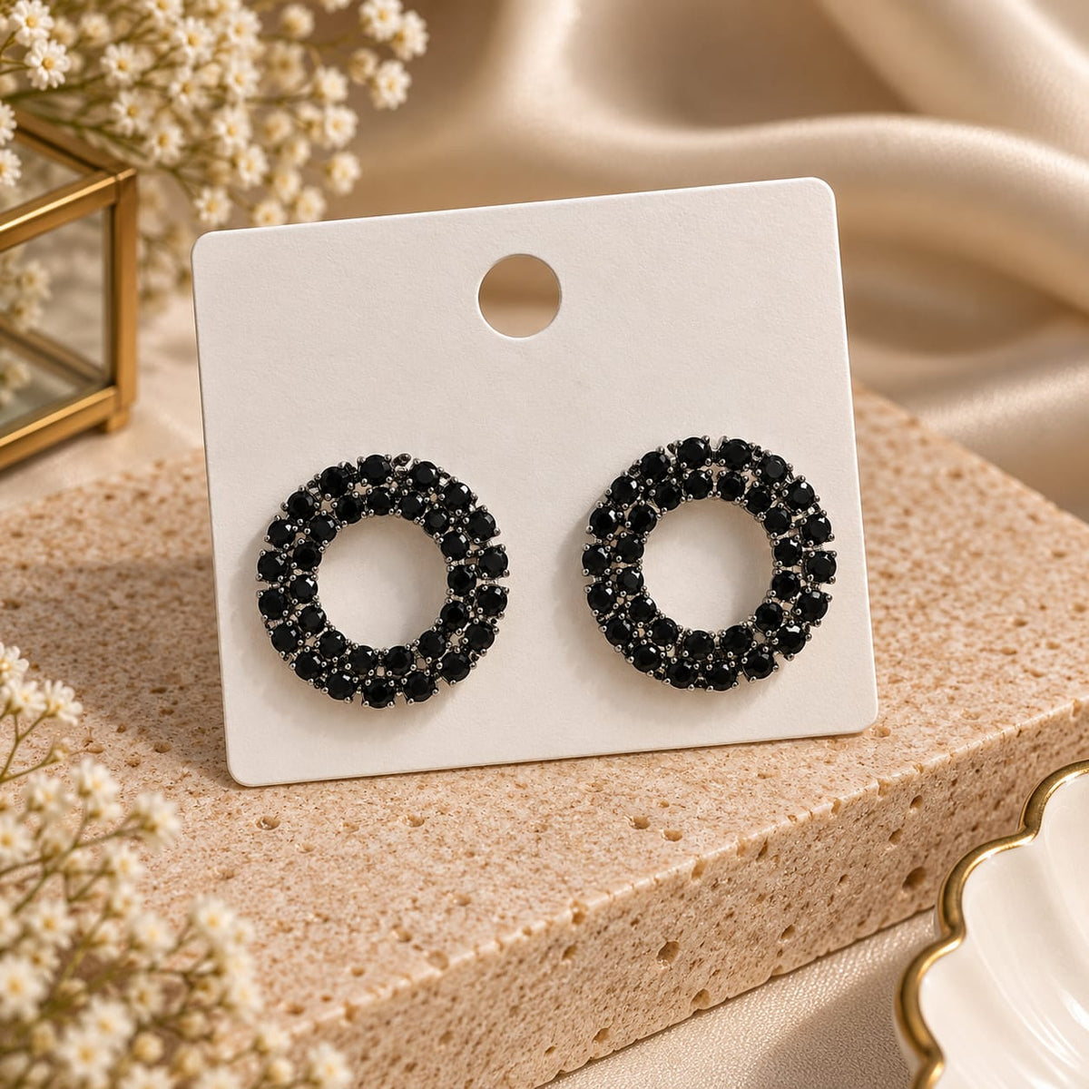 Elegant Crystal Circle Earrings for Women ✨