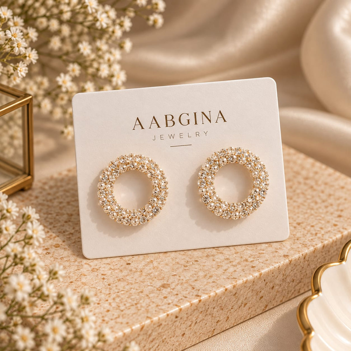 Elegant Crystal Circle Earrings for Women ✨