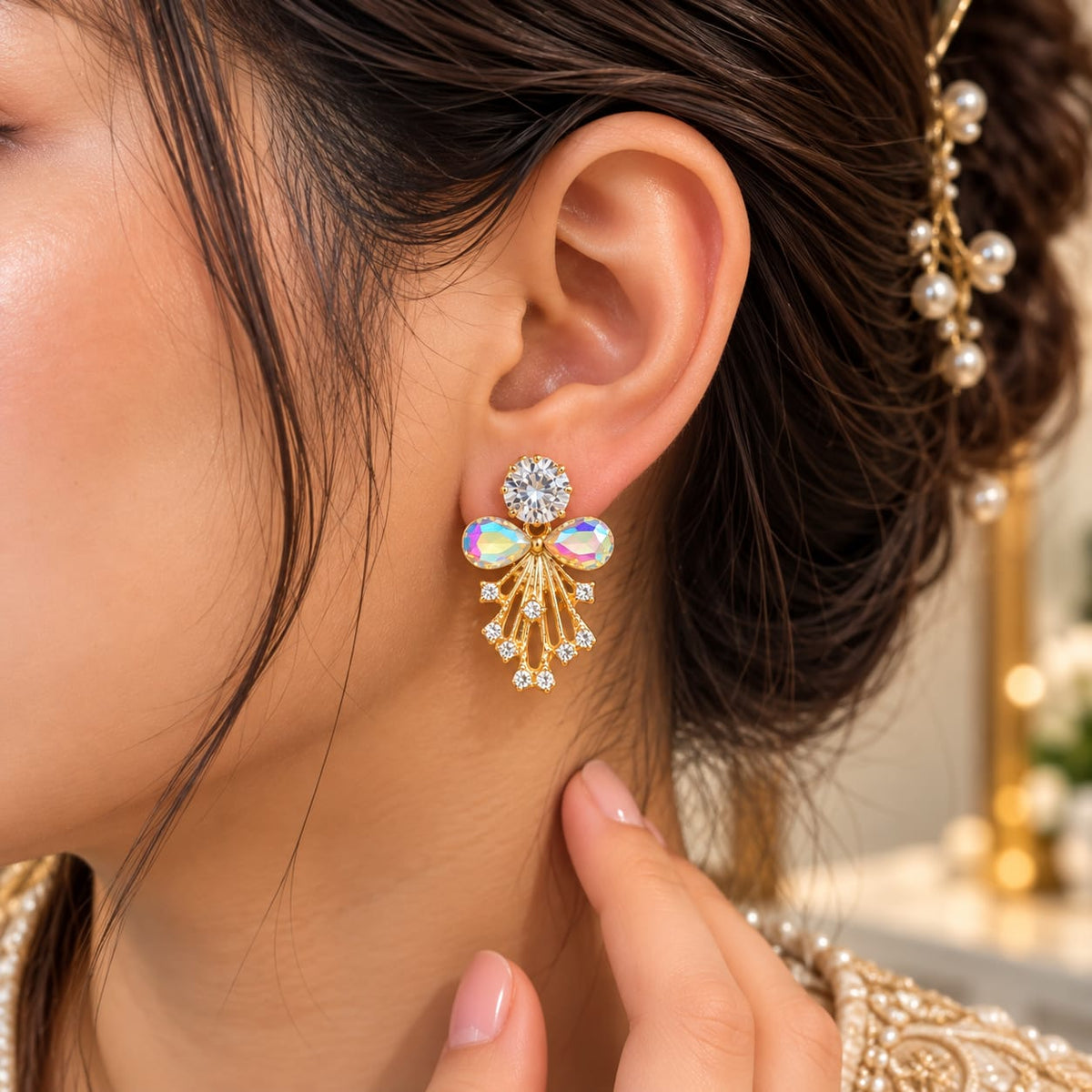 Elegant Crystal Drop Earrings for Women
