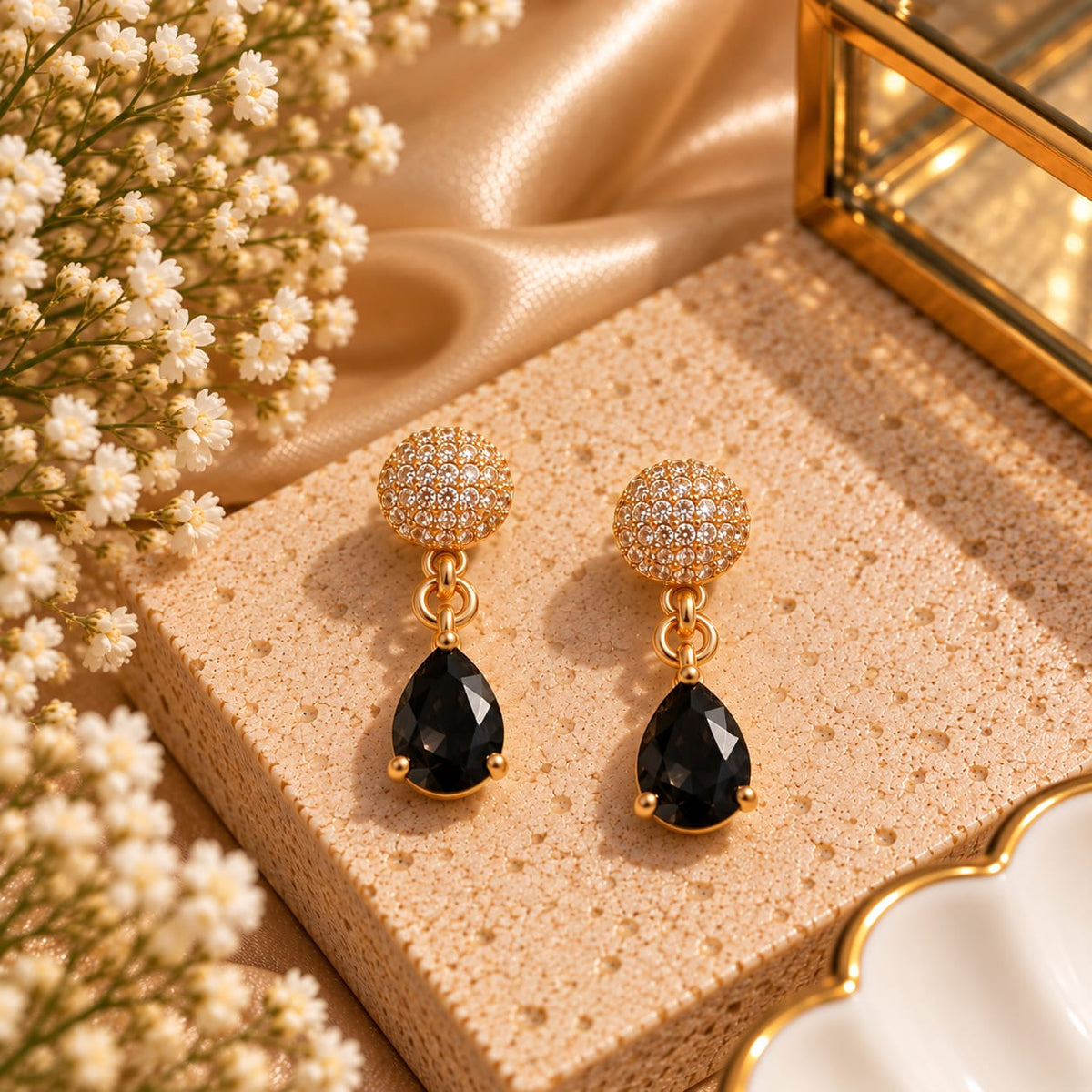 Sparkling Crystal Drop Earrings