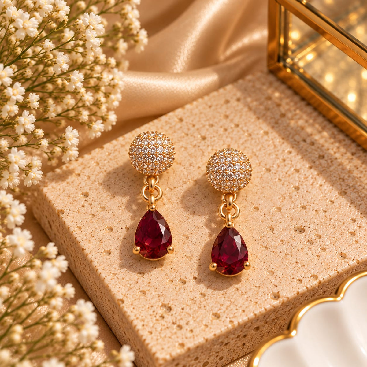 Sparkling Crystal Drop Earrings