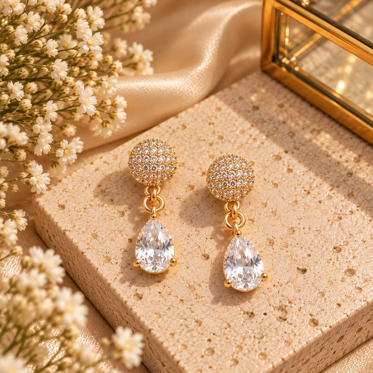 Sparkling Crystal Drop Earrings