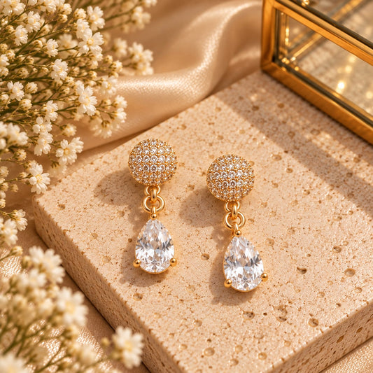 Sparkling Crystal Drop Earrings